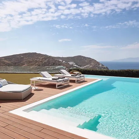 Villa Daedalus - Luxe Hilltop Escape With Infinity Pool, Jacuzzi & Panoramic Sea Views Elia (Mykonos)