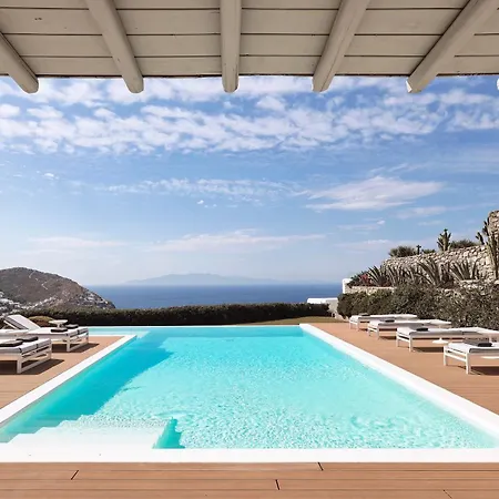 Daedalus - Luxe Hilltop Escape With Infinity Pool, Jacuzzi & Panoramic Sea Views Elia (Mykonos)