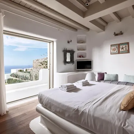 Villa Daedalus - Luxe Hilltop Escape With Infinity Pool, Jacuzzi & Panoramic Sea Views Elia (Mykonos)