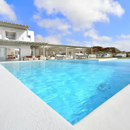 Daedalus - Luxe Hilltop Escape With Infinity Pool, Jacuzzi & Panoramic Sea Views فيلة Elia (Mykonos)