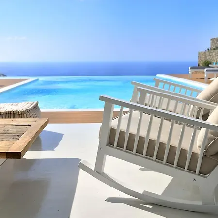 Daedalus - Luxe Hilltop Escape With Infinity Pool, Jacuzzi & Panoramic Sea Views فيلة Elia (Mykonos)