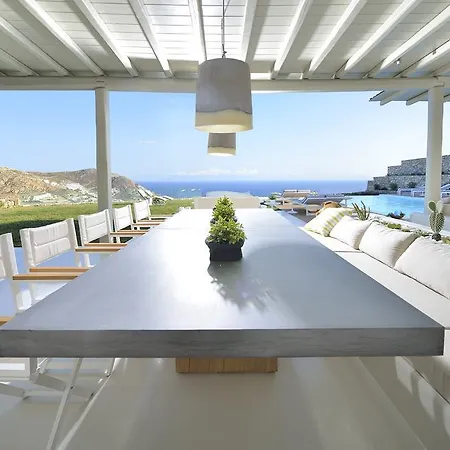 Daedalus - Luxe Hilltop Escape With Infinity Pool, Jacuzzi & Panoramic Sea Views Elia (Mykonos)