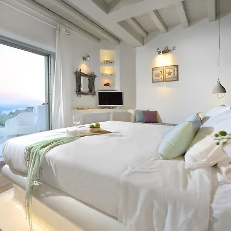 فيلة Daedalus - Luxe Hilltop Escape With Infinity Pool, Jacuzzi & Panoramic Sea Views Elia (Mykonos)