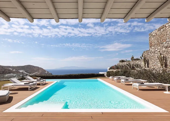 Daedalus - Luxe Hilltop Escape With Infinity Pool, Jacuzzi & Panoramic Sea Views Elia (Mykonos)